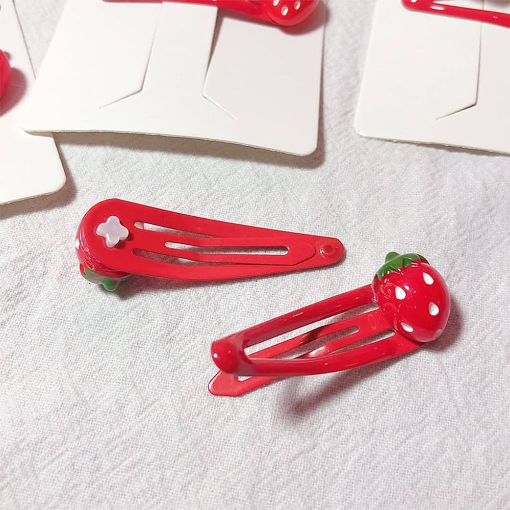 Fermaglio clic clac fragola 6 colori