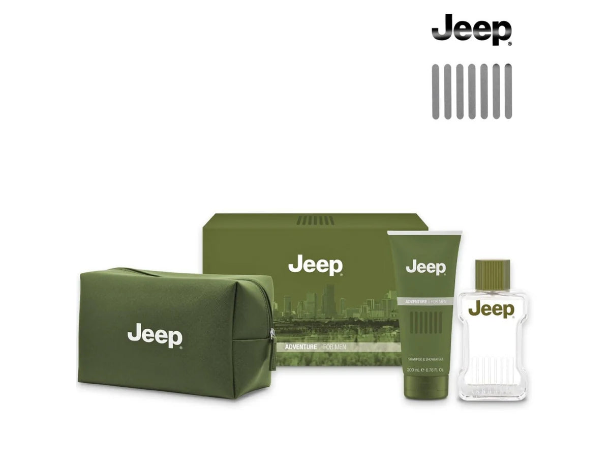 Jeep adventure after shave 100ml + bagno schiuma 200ml + beauty