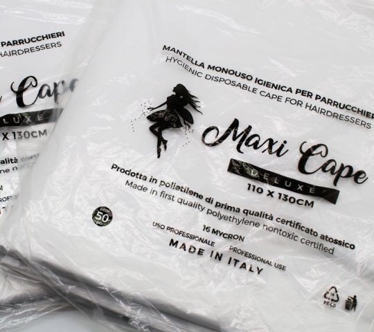Mantella monouso igienica per parrucchieri 110x130cm 30 pz maxi cape