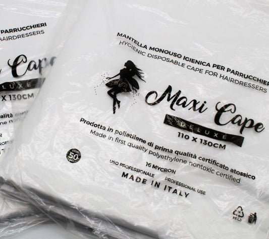 Mantella monouso igienica per parrucchieri 110x130cm 30 pz maxi cape