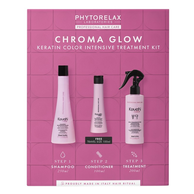 Phytorelax Chroma Glow Kit Trattamento Intensivo Keratin Color