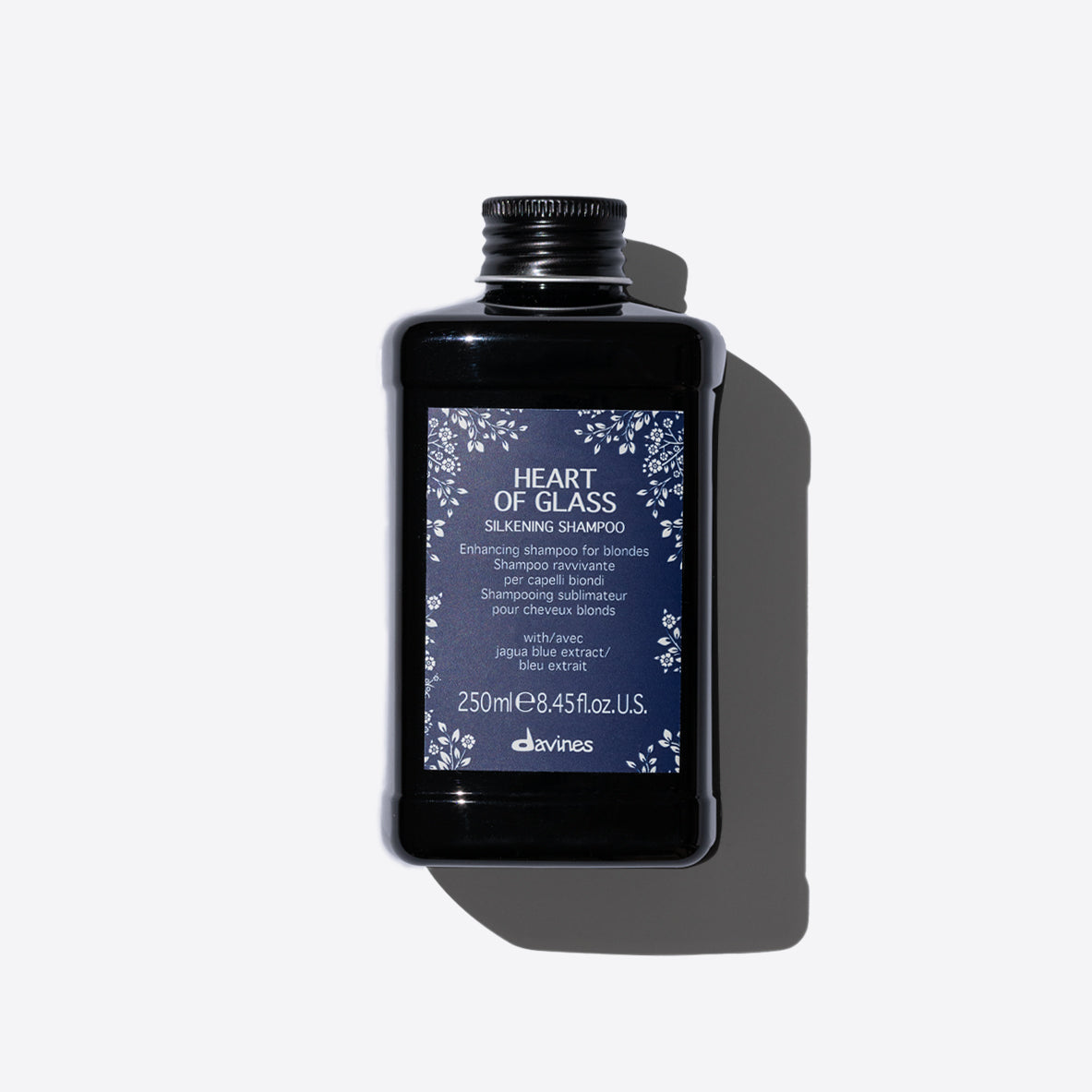 Davines - heart  of glass silkening shampoo 250 ml - shampoo ravvivante per capelli biondi
