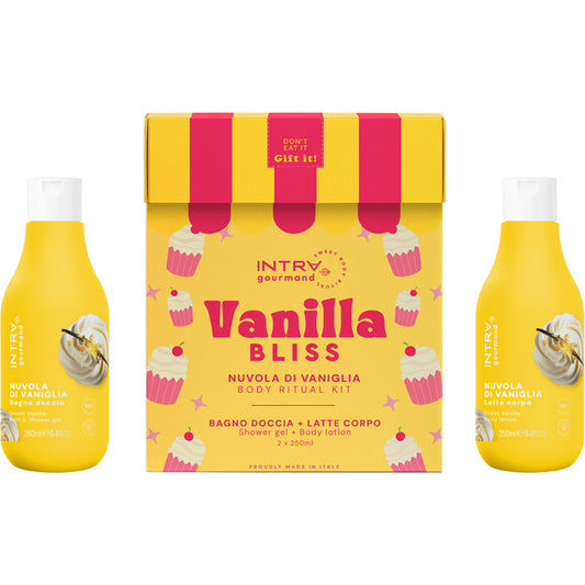 INTRA COFANETTO VANILLA BLISS; BAGNODOCCIA NUVOLA DI VANIGLIA 250 ML + LATTE CORPO NUVOLA DI VANIGLIA 250 ML