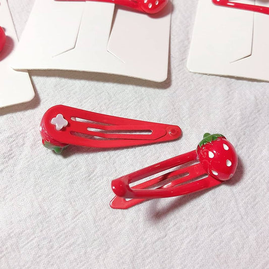 Fermaglio clic clac fragola 6 colori