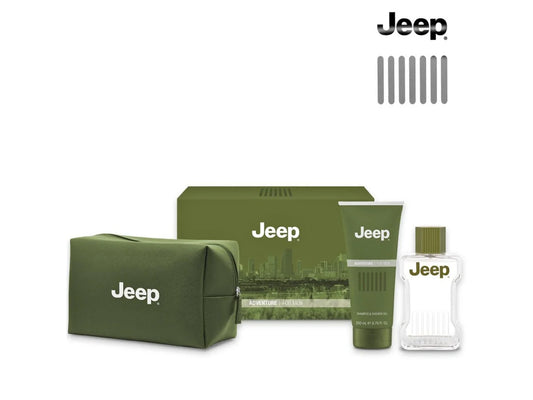 Jeep adventure after shave 100ml + bagno schiuma 200ml + beauty