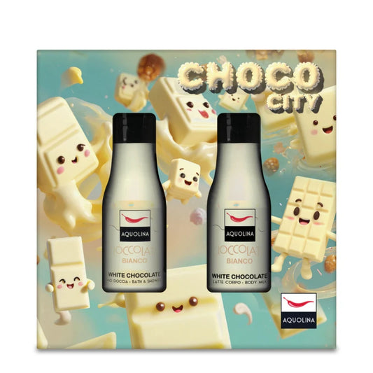 Cofanetto aquolina Bagno Doccia + Latte Corpo cioccolato bianco