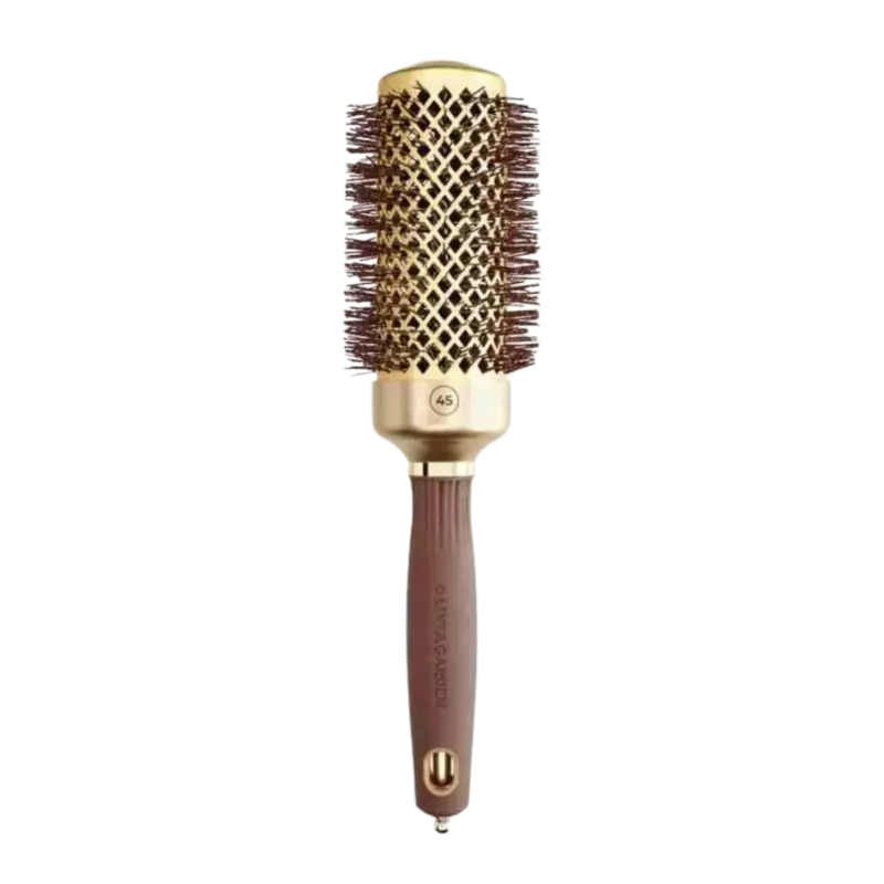 Olivia Garden Expert Blowout Speed Setole ondulate Oro e Marrone 45