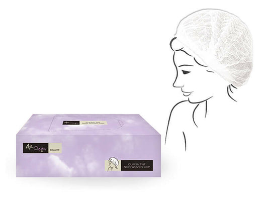 AIR CLEAN cuffia bianca 100 pz