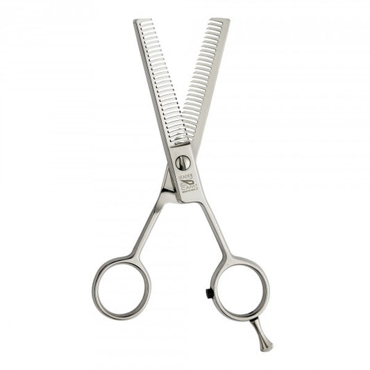 Leader Cam - Forbice per sfoltire con Doppia Lama Dentellata Leader People Glamourline - 5,5''